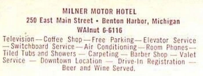 Milner Moter Hotel - Vintage Postcard